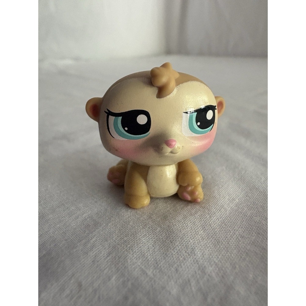 Hasbro Littlest Pet Shop Hamster #1478 Tan Blue Eyes LPS Toy Figure